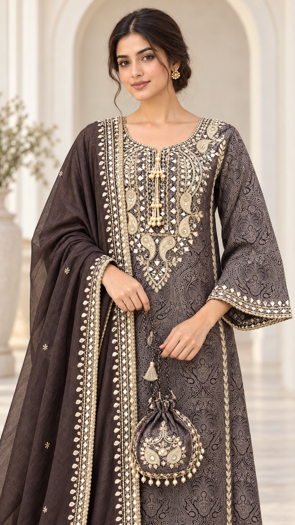 Deep Charcoal Brown Suit