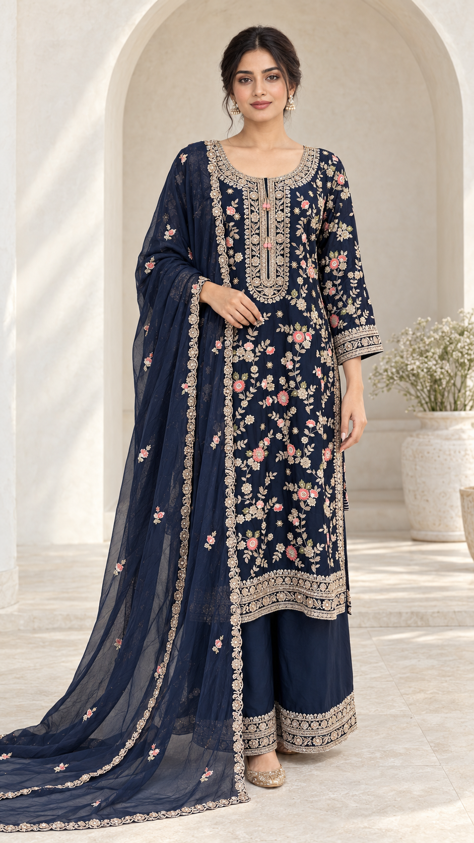 Deep Navy Blue Palazzo