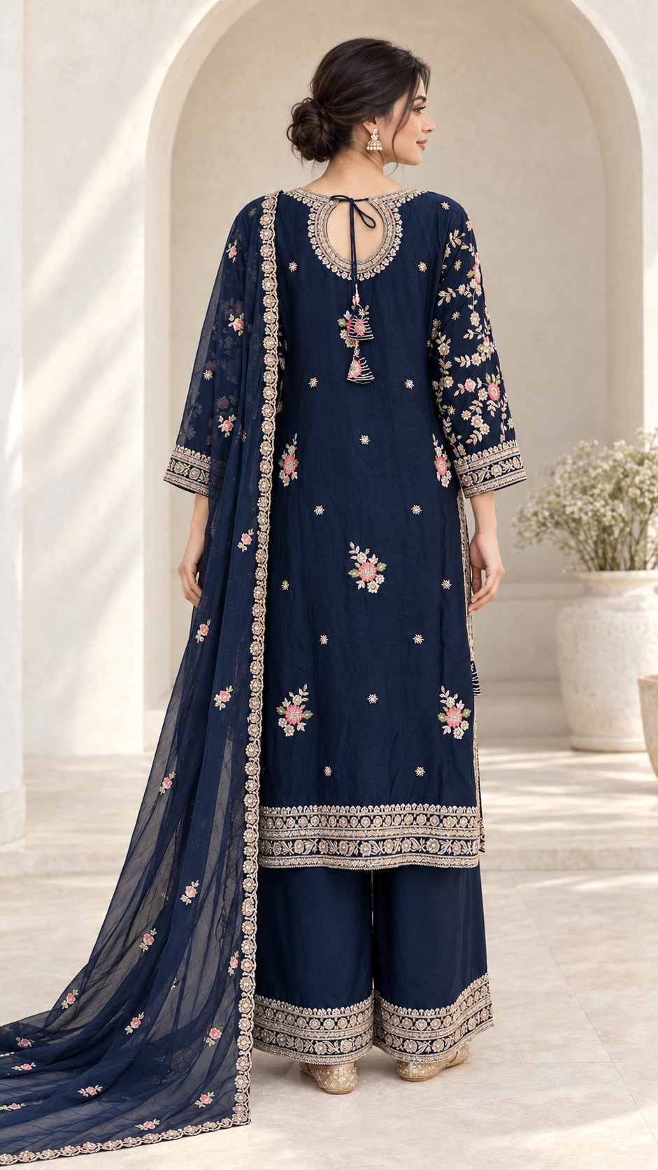 Deep Navy Blue Palazzo