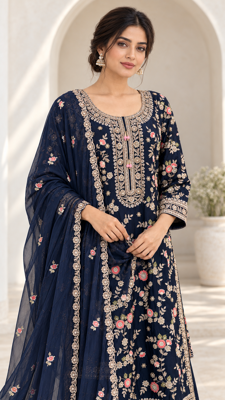 Deep Navy Blue Palazzo