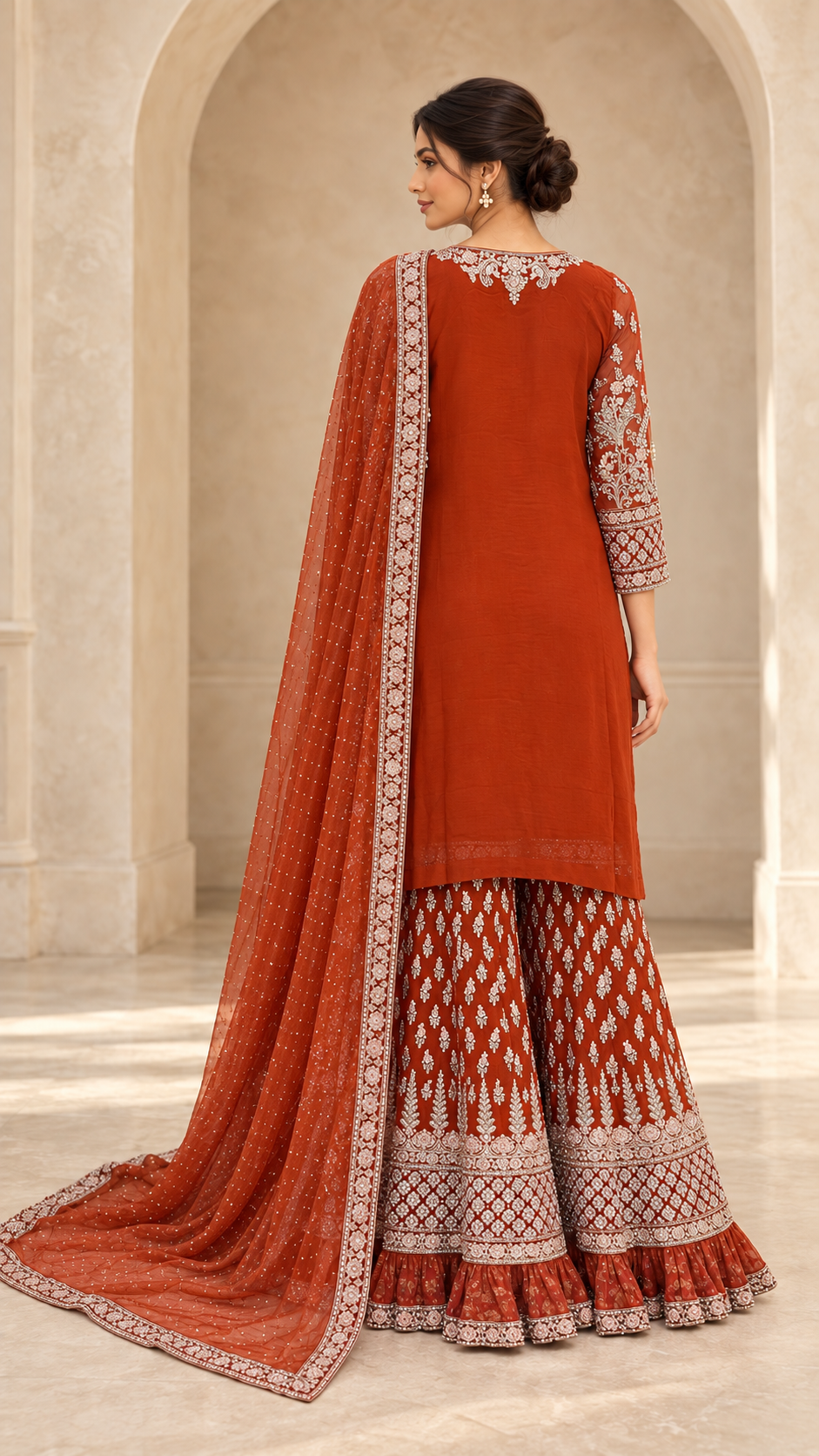 Rust orange Sharara.....