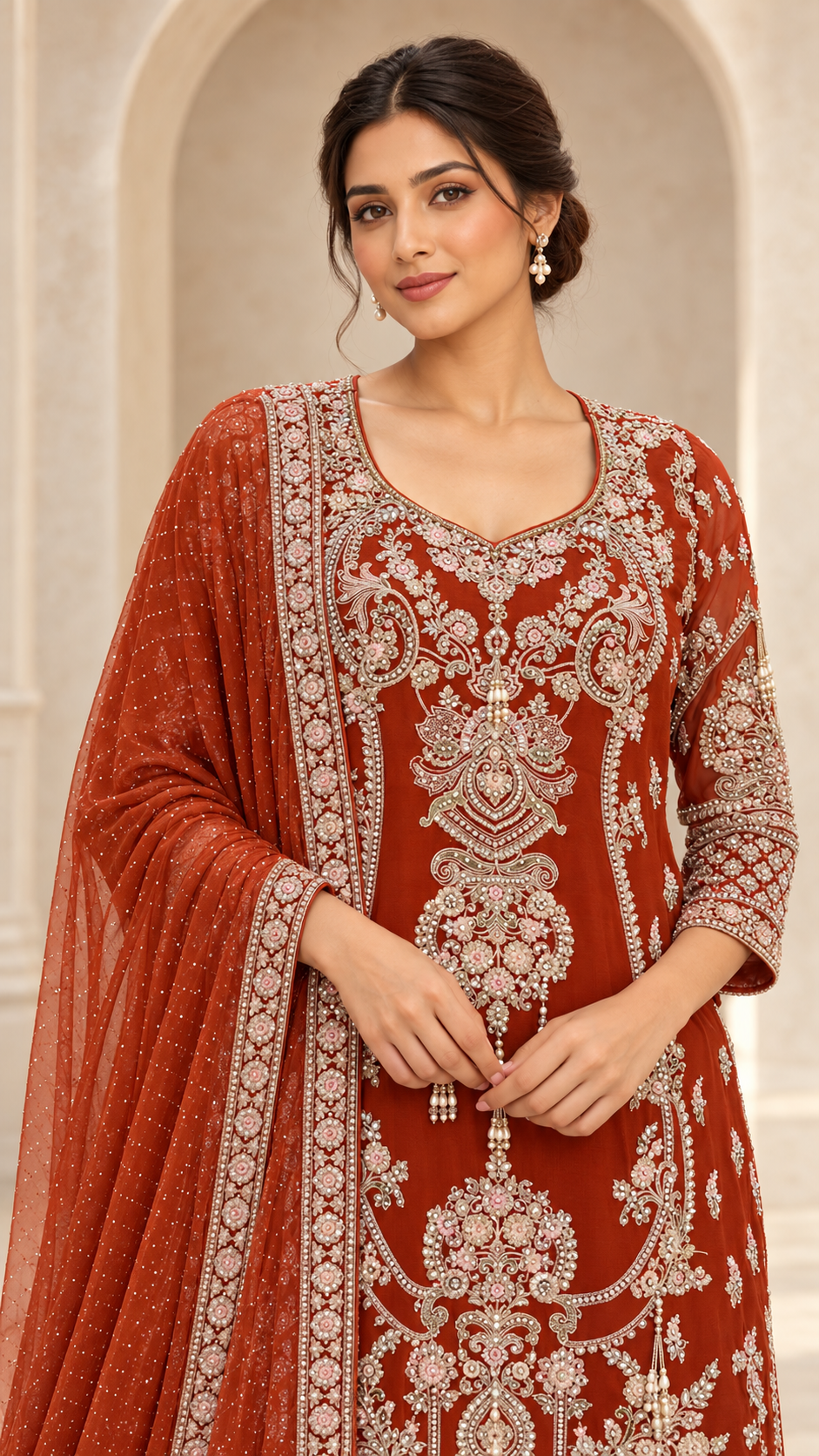 Rust orange Sharara.....