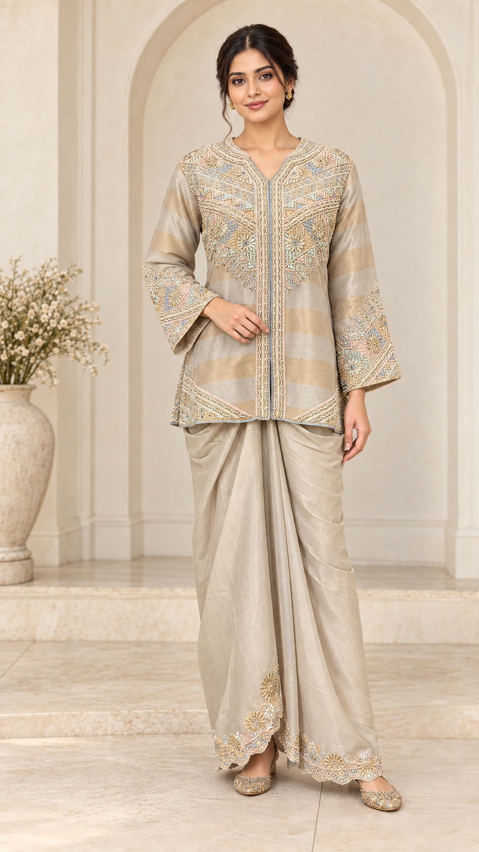 Champagne Gold Indo western