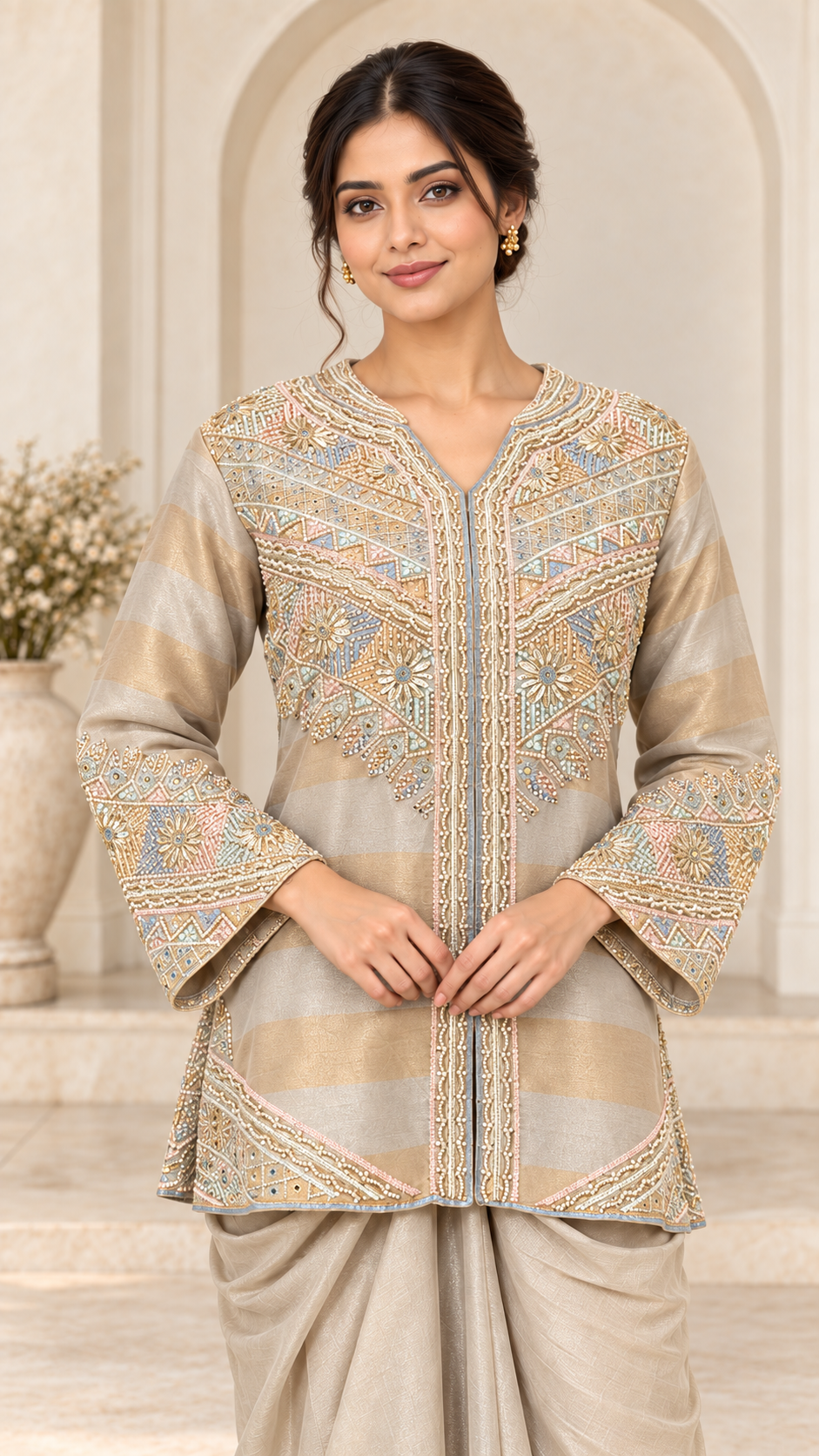 Champagne Gold Indo western
