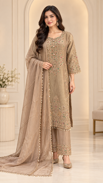 Champagne Taupe Palazzo