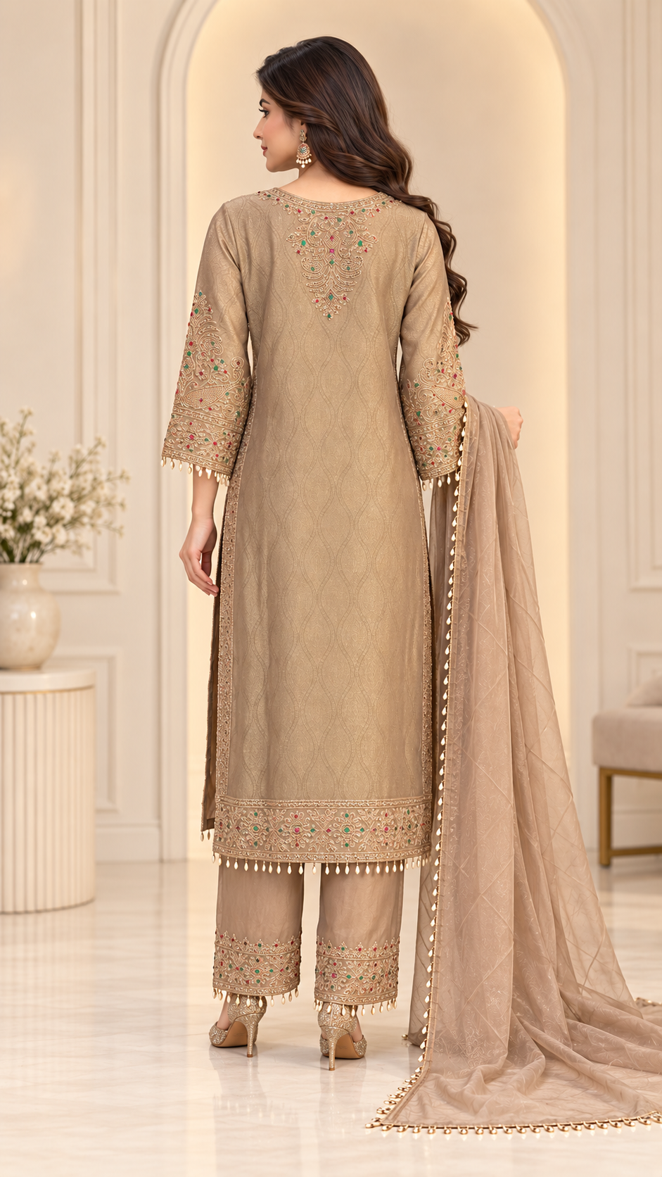 Champagne Taupe Palazzo