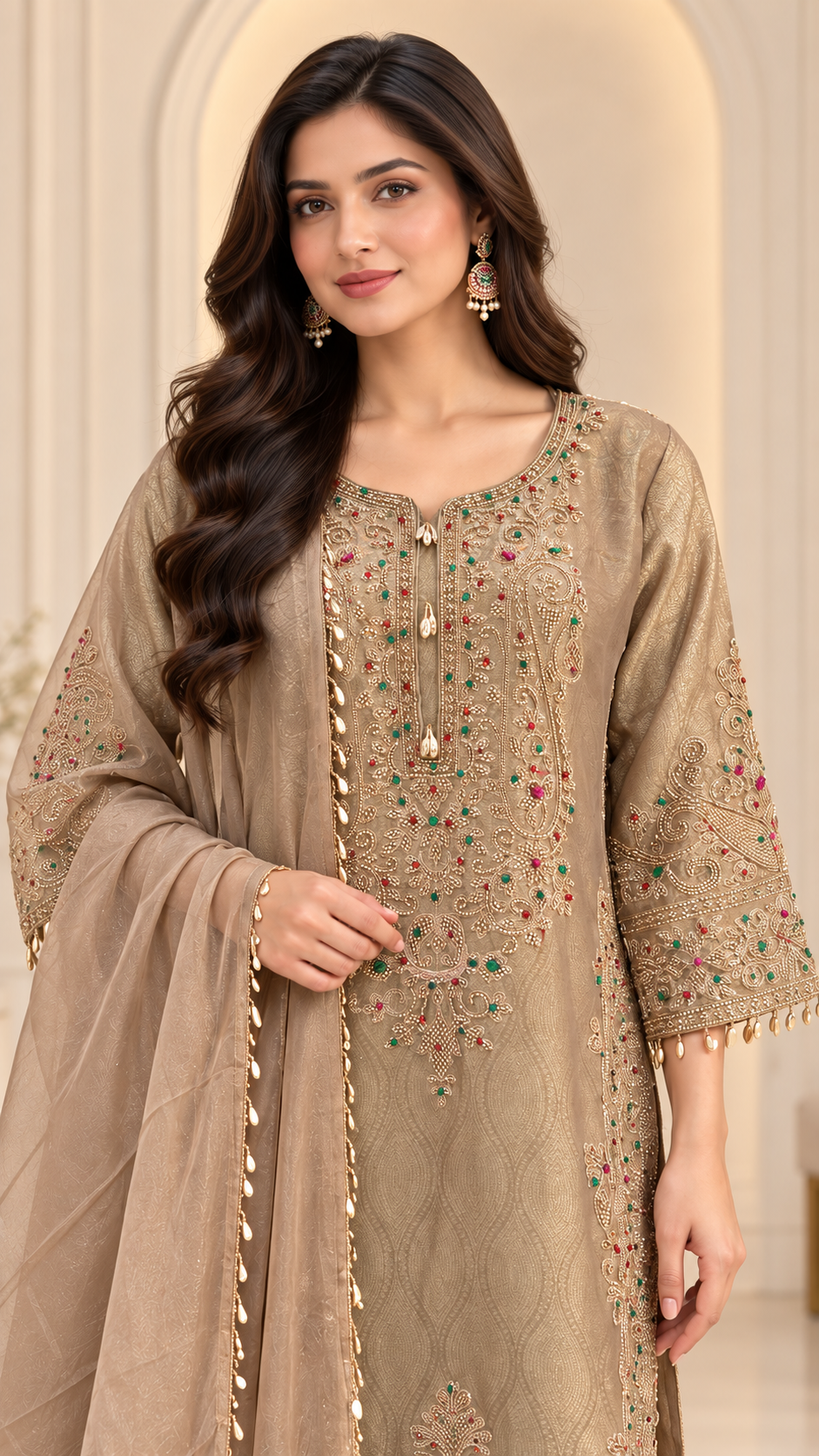 Champagne Taupe Palazzo