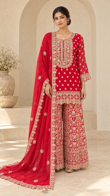 Bright Scarlet Red Palazzo