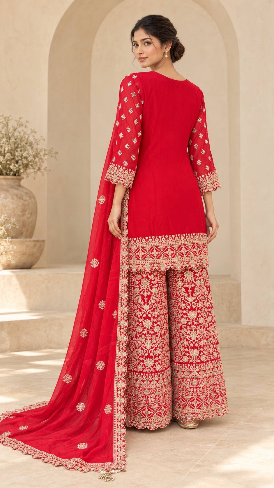 Bright Scarlet Red Palazzo