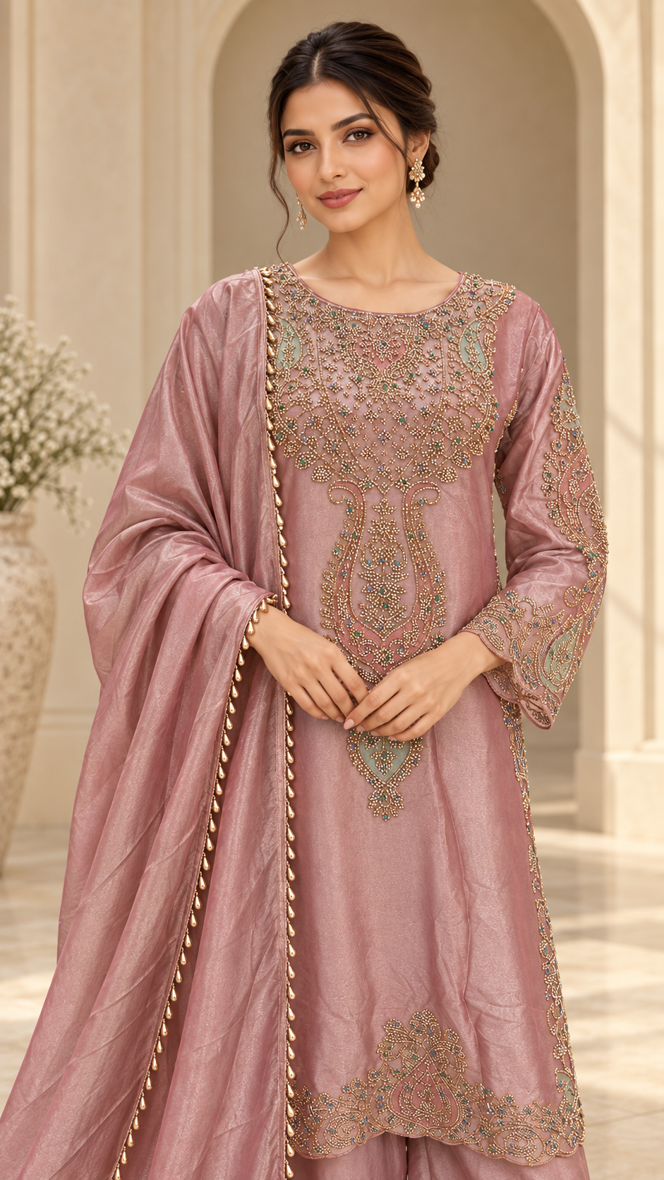 Dusty Rose Pink Palazzo