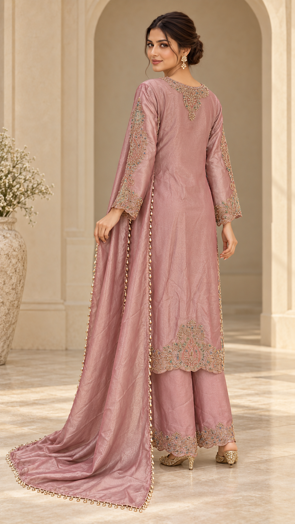 Dusty Rose Pink Palazzo