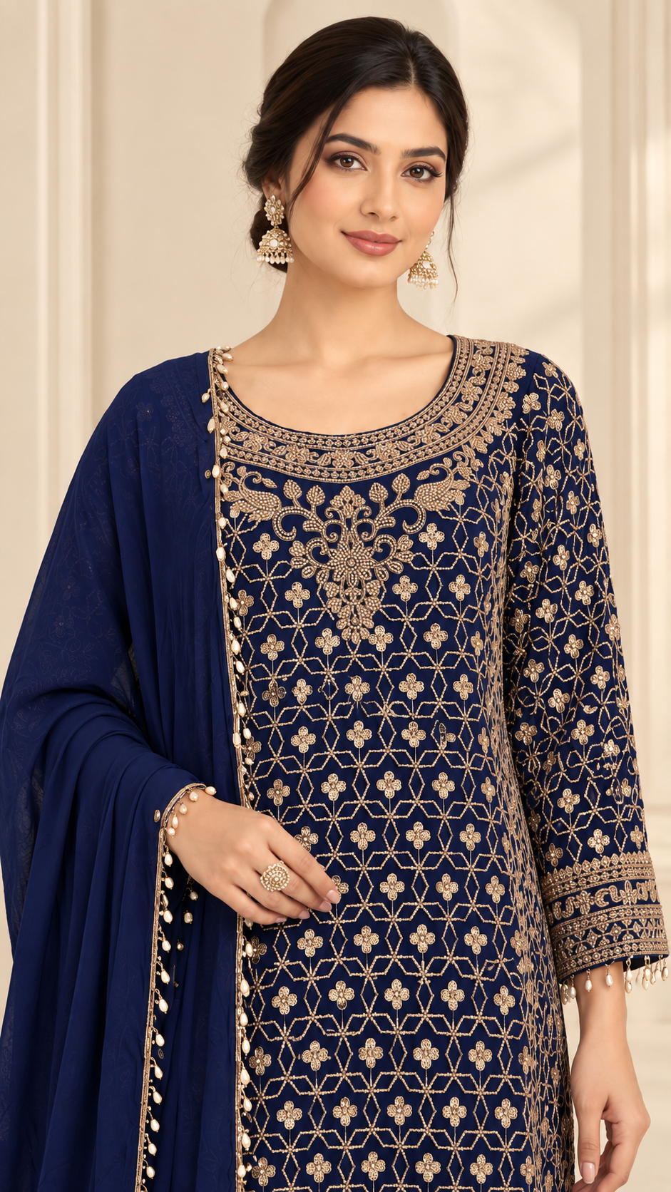 Deep Navy Blue Palazzo