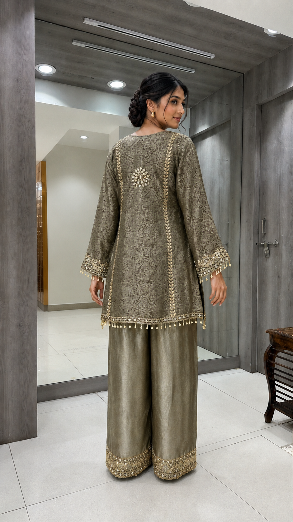 Olive-Taupe Elegant Suit