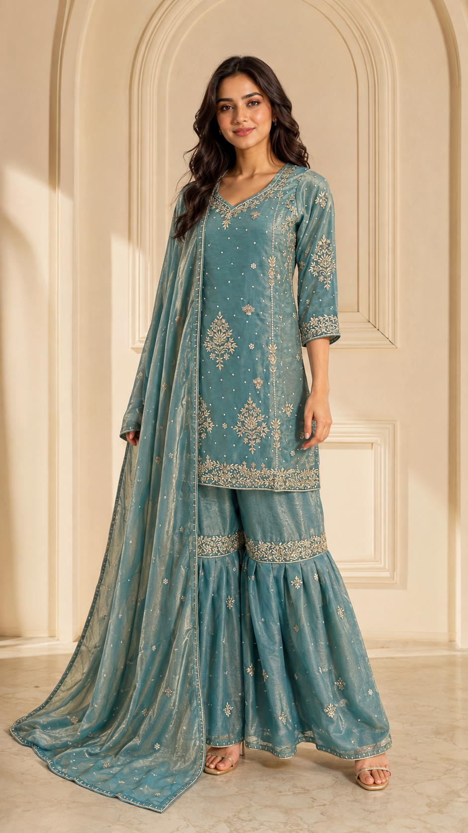 Sea Green Gharara