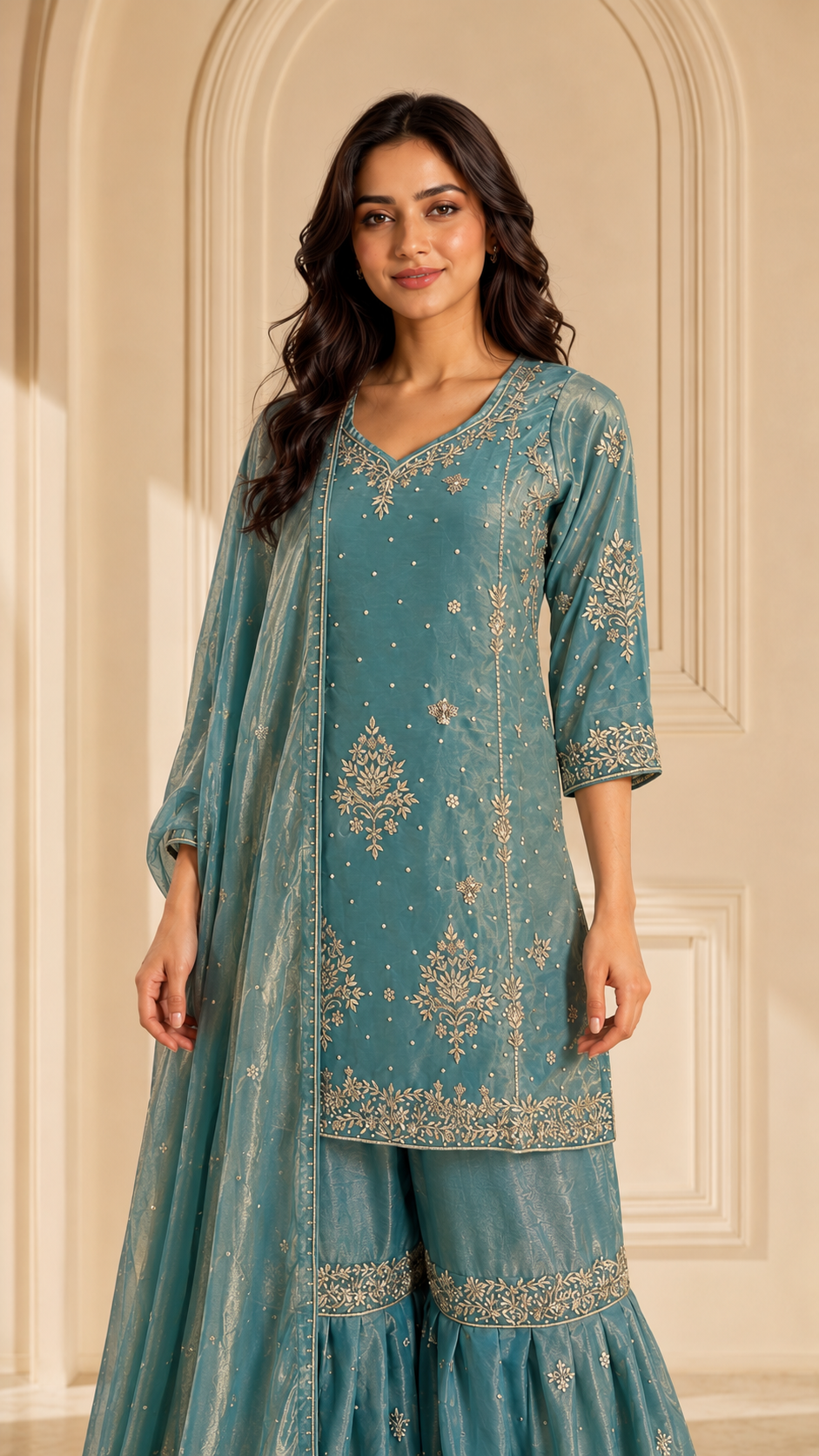 Sea Green Gharara