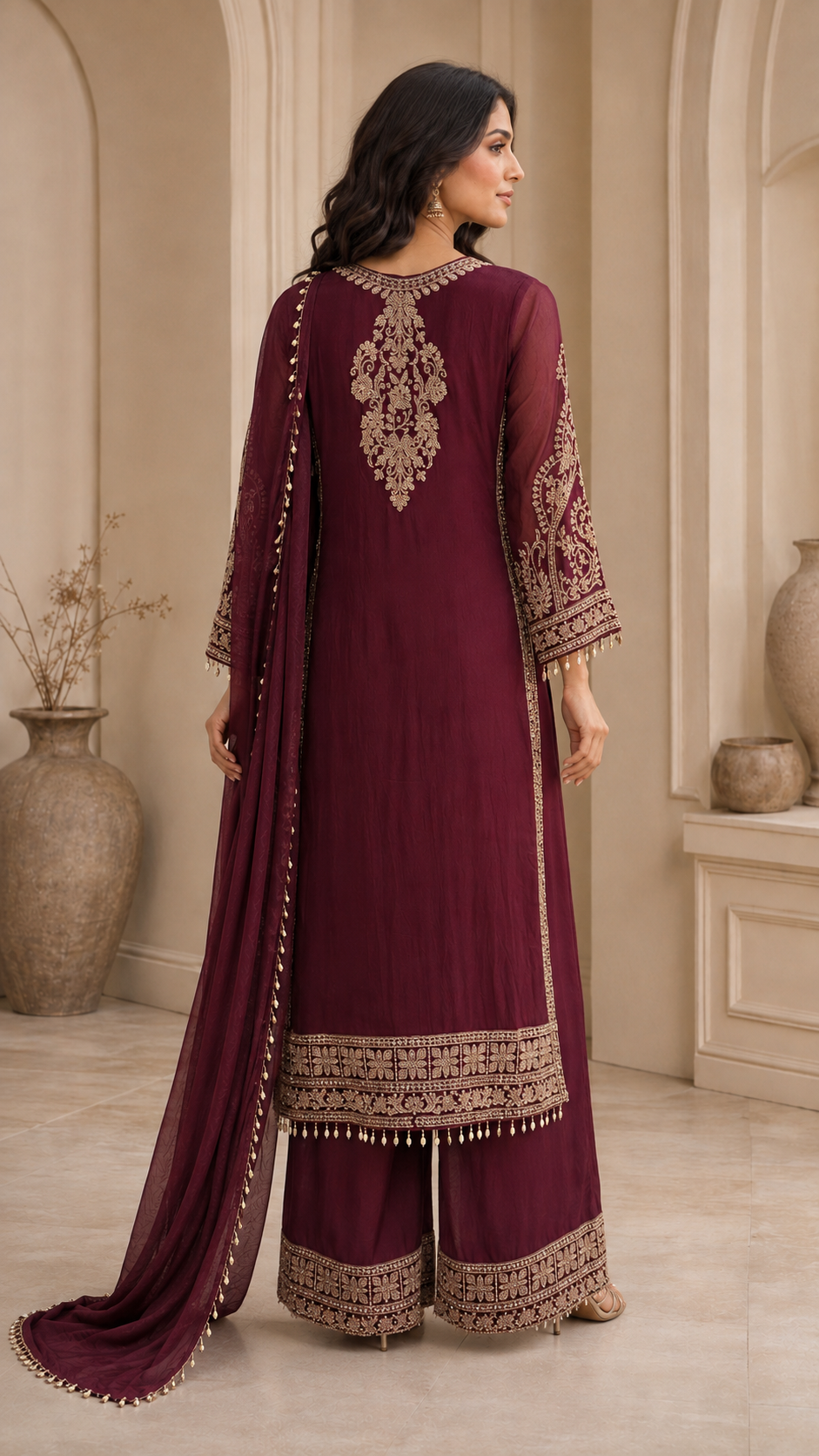 Elegant Maroon Suit