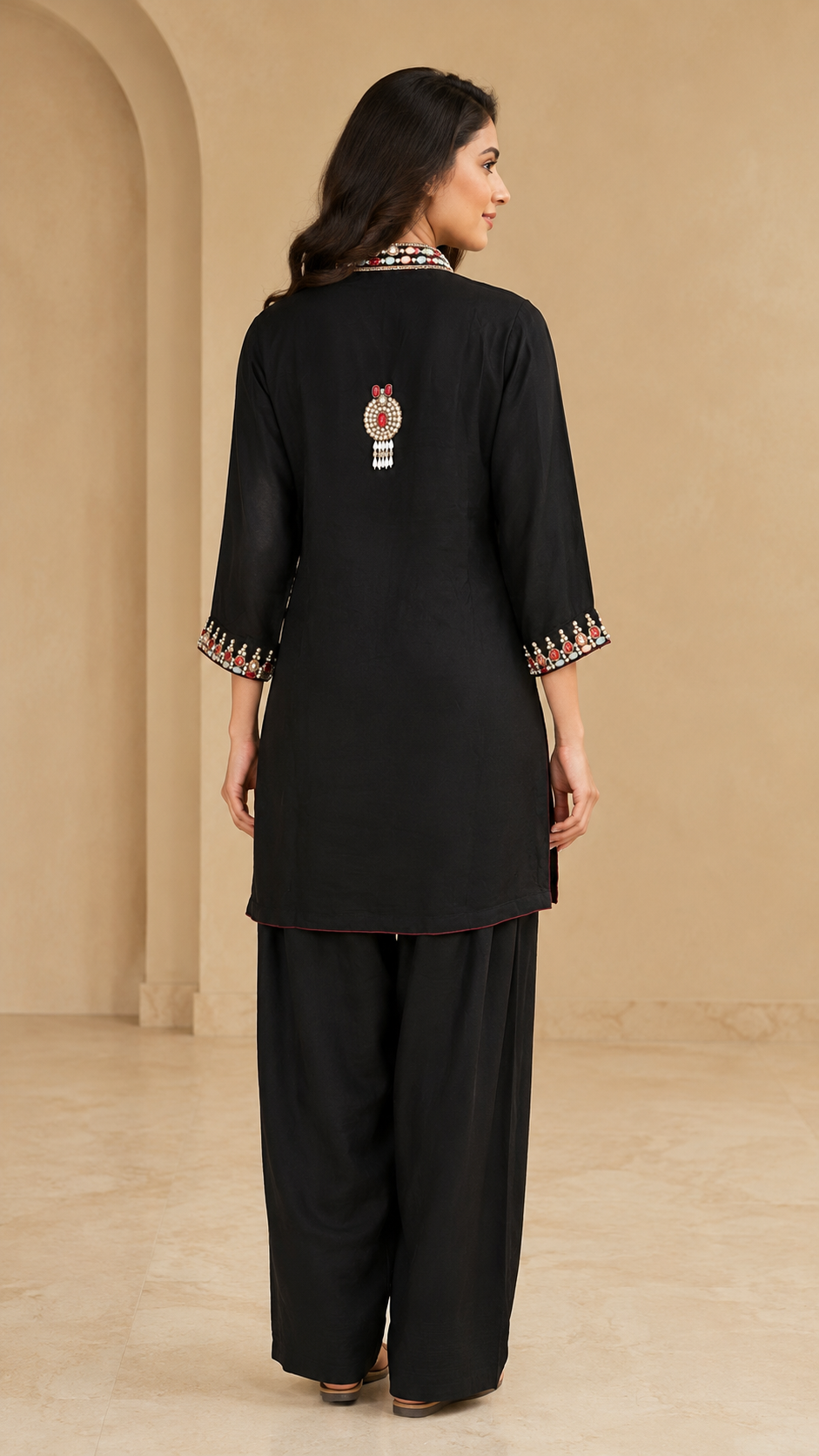 Luxury black Farshi Bottom Suit