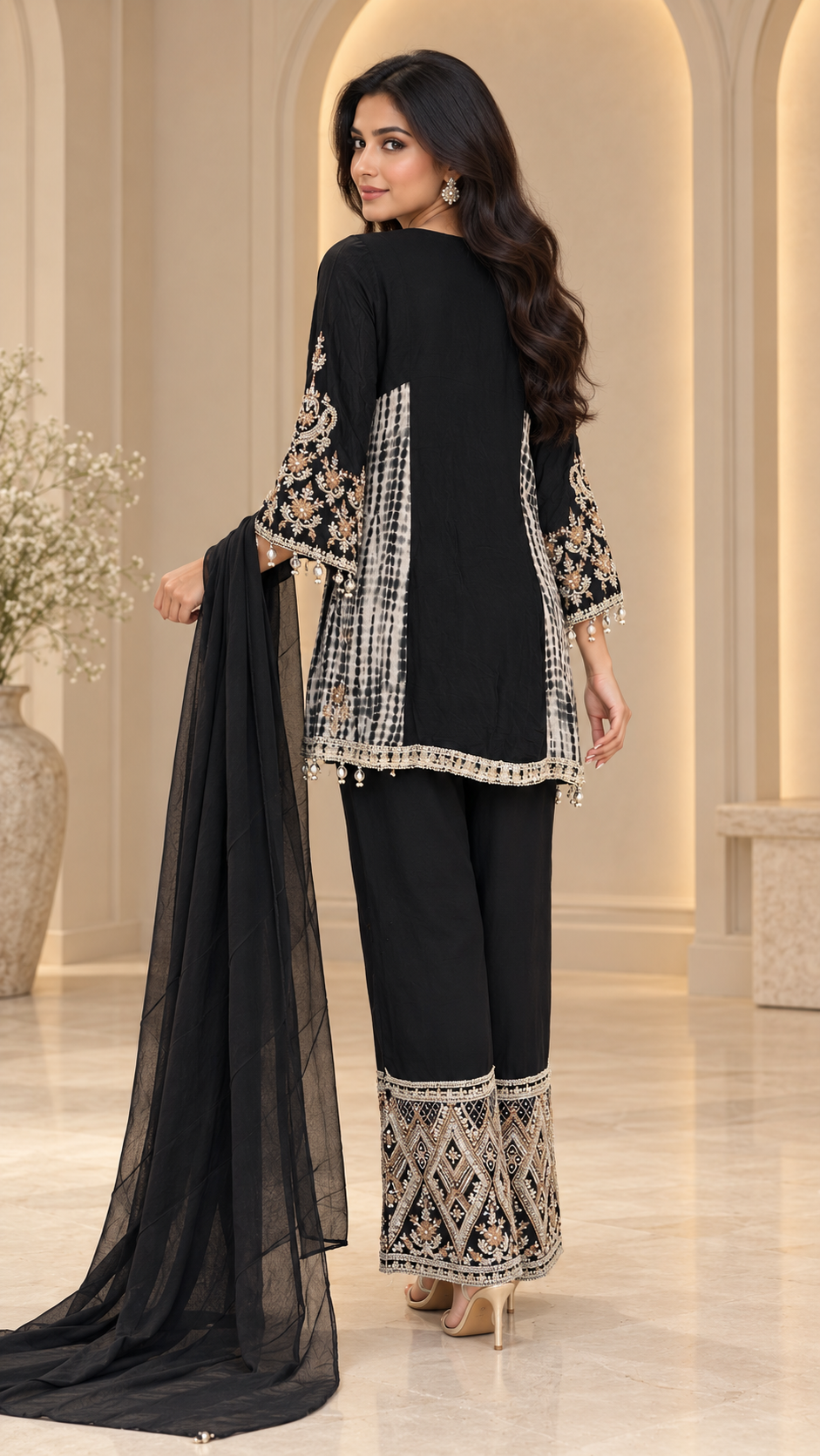 Elegant Black Plazzo