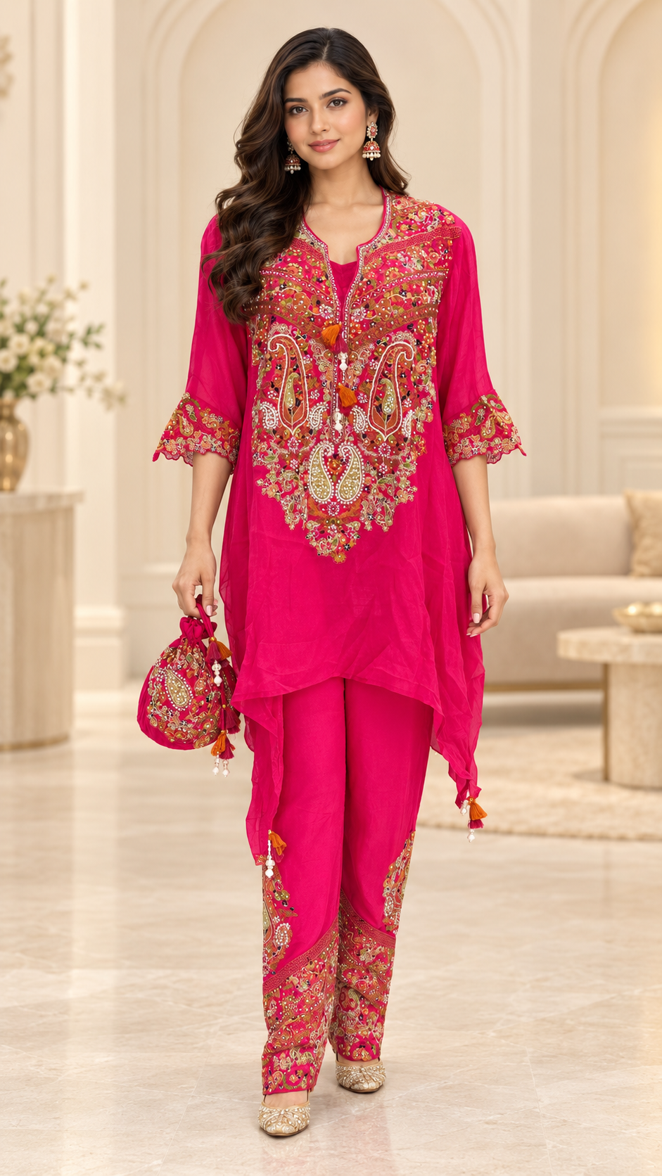 Pink Elegant Indo western