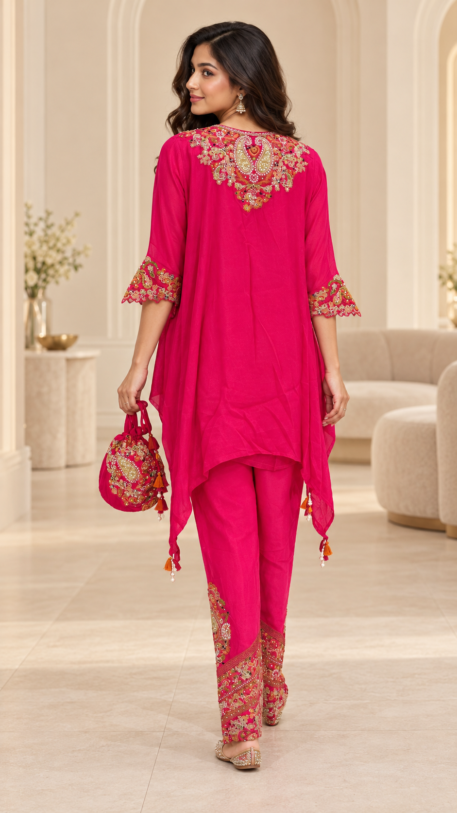 Pink Elegant Indo western