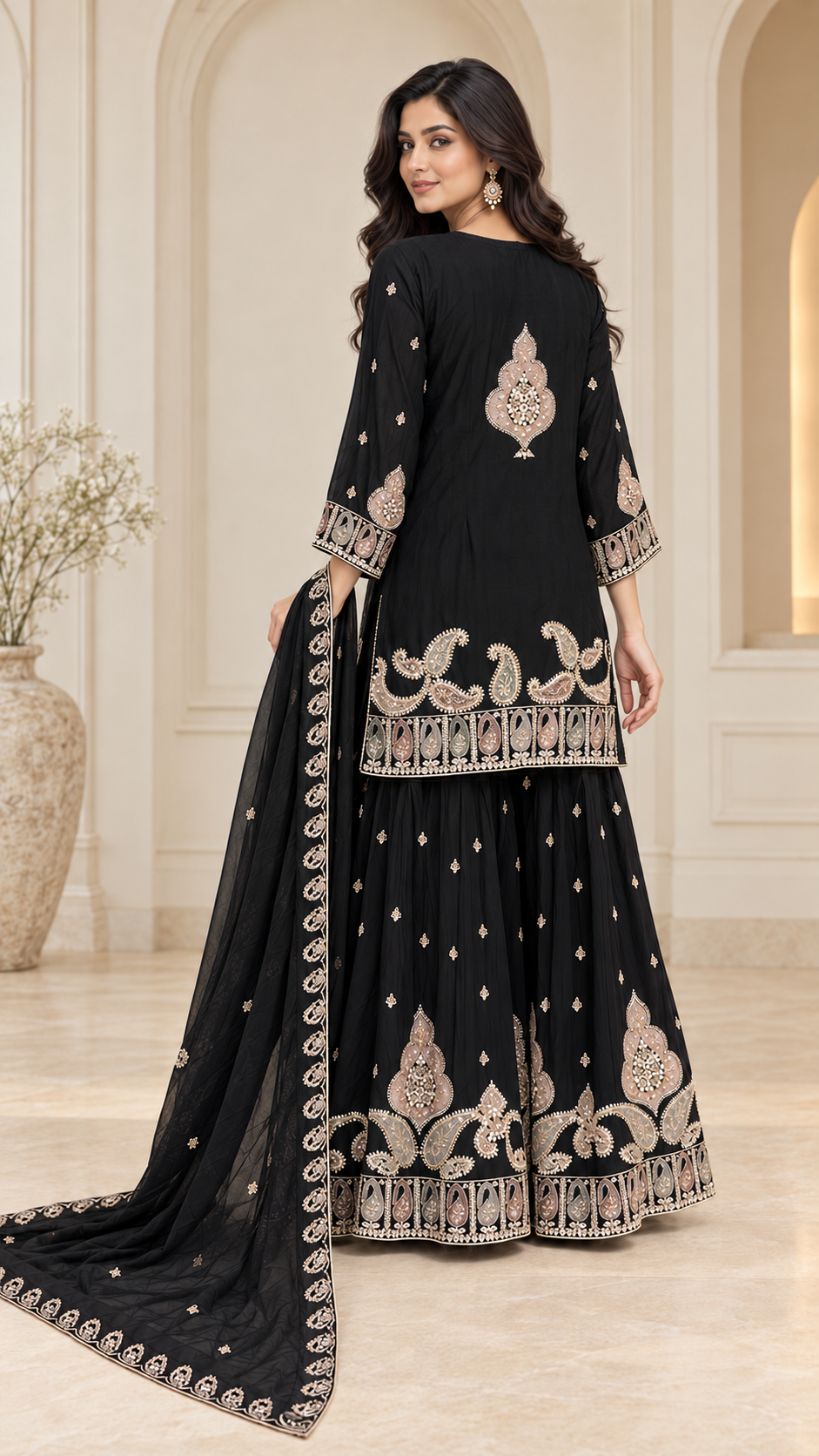 Elegant Black Plazzo