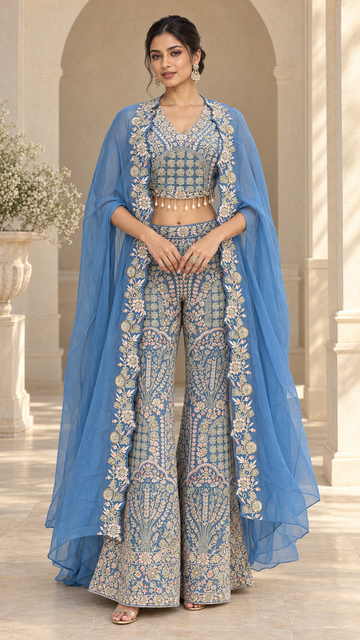 Cape Indowestern Dress