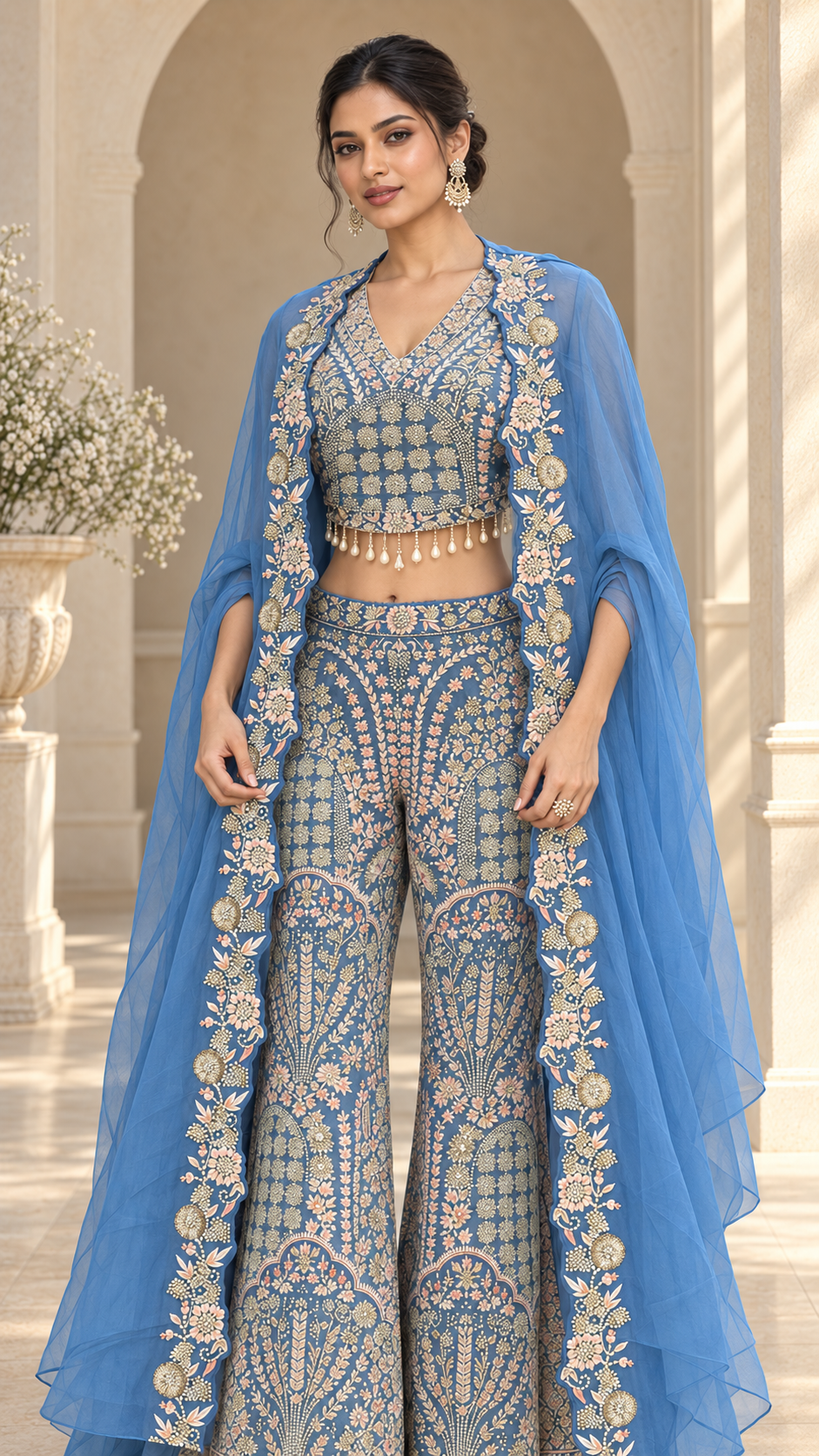 Cape Indowestern Dress