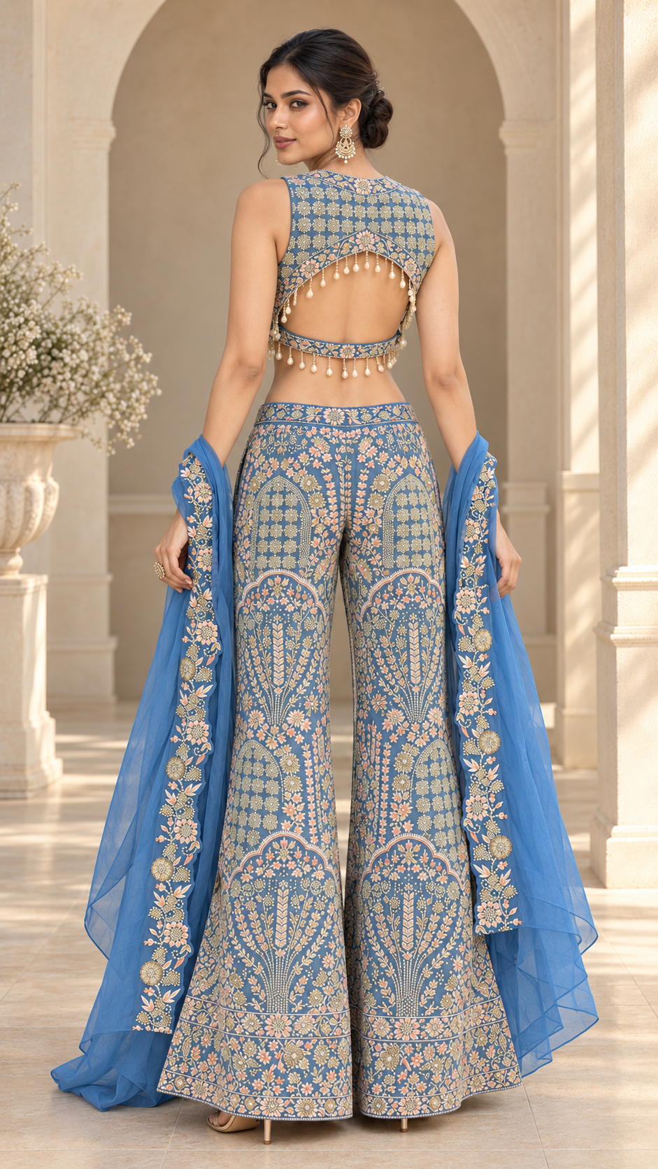 Cape Indowestern Dress