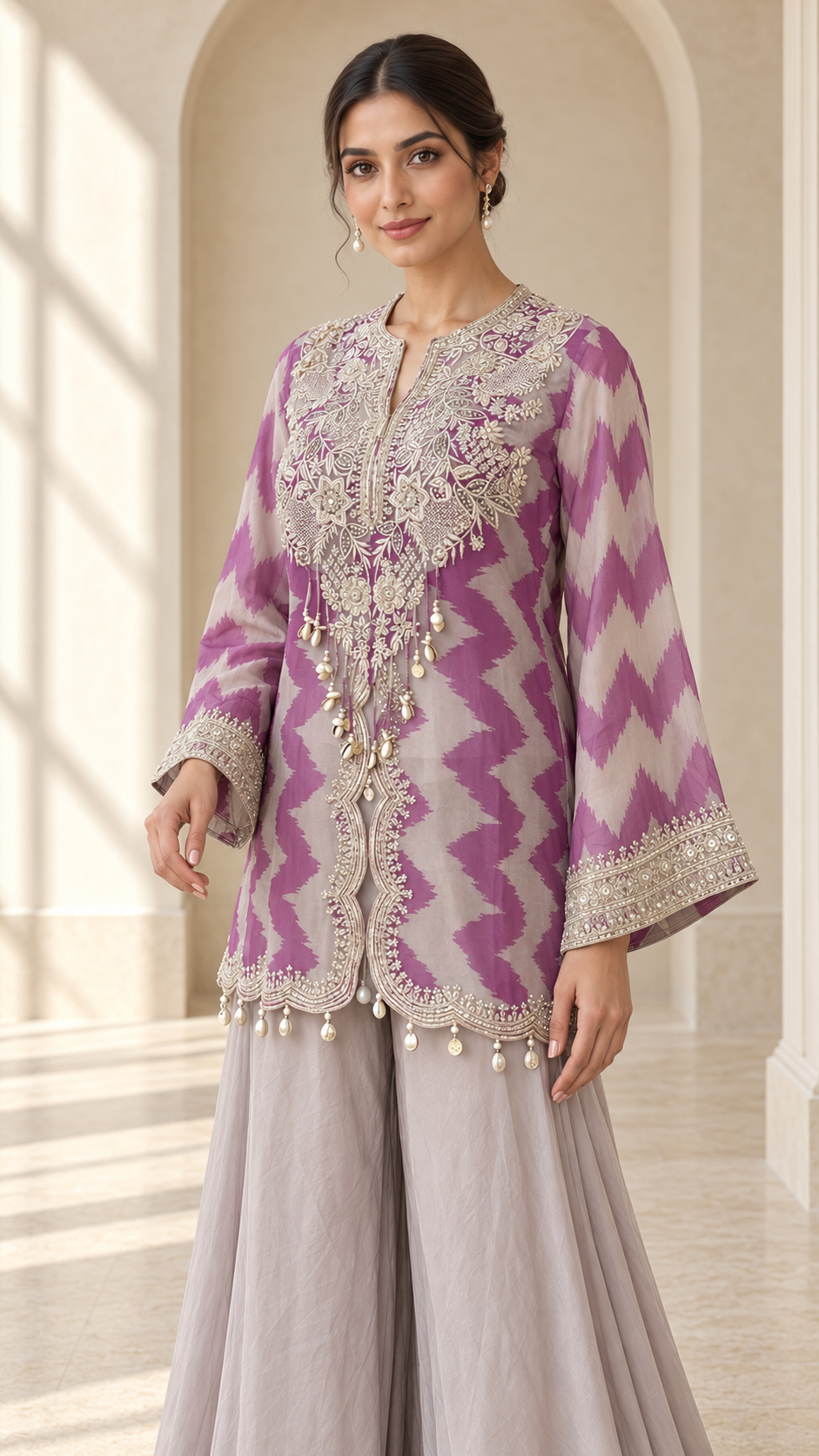 Floral - Plazzo Indowestern Dress