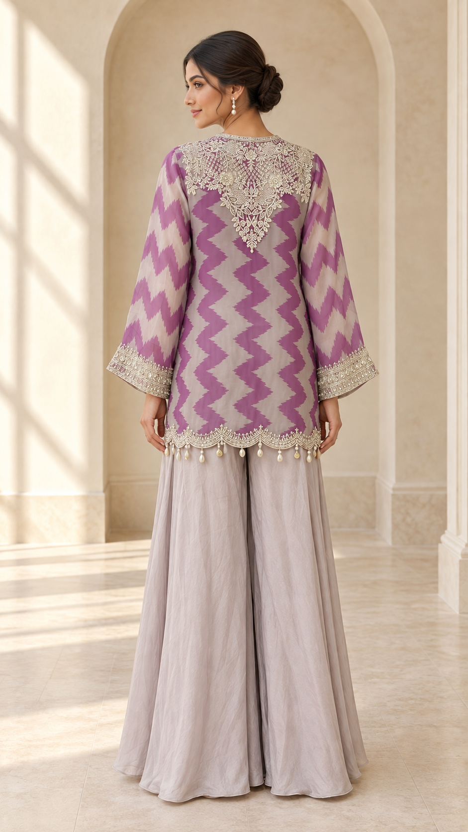 Floral - Plazzo Indowestern Dress