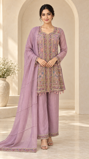Dusty Mauve Plazzo