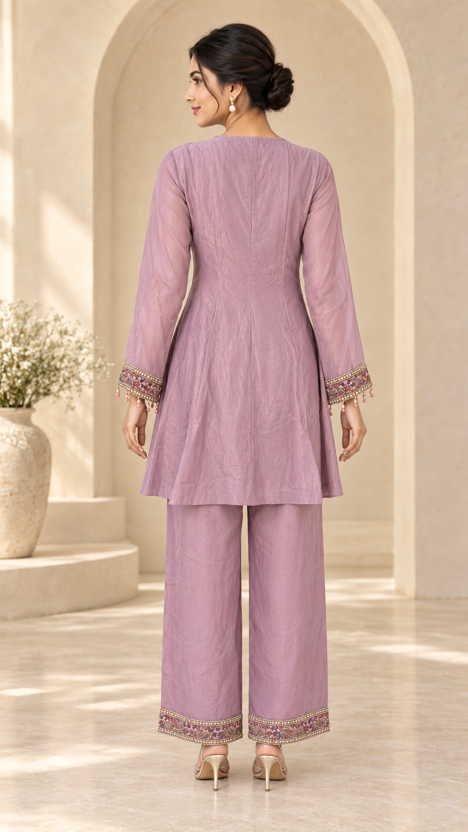 Dusty Mauve Plazzo