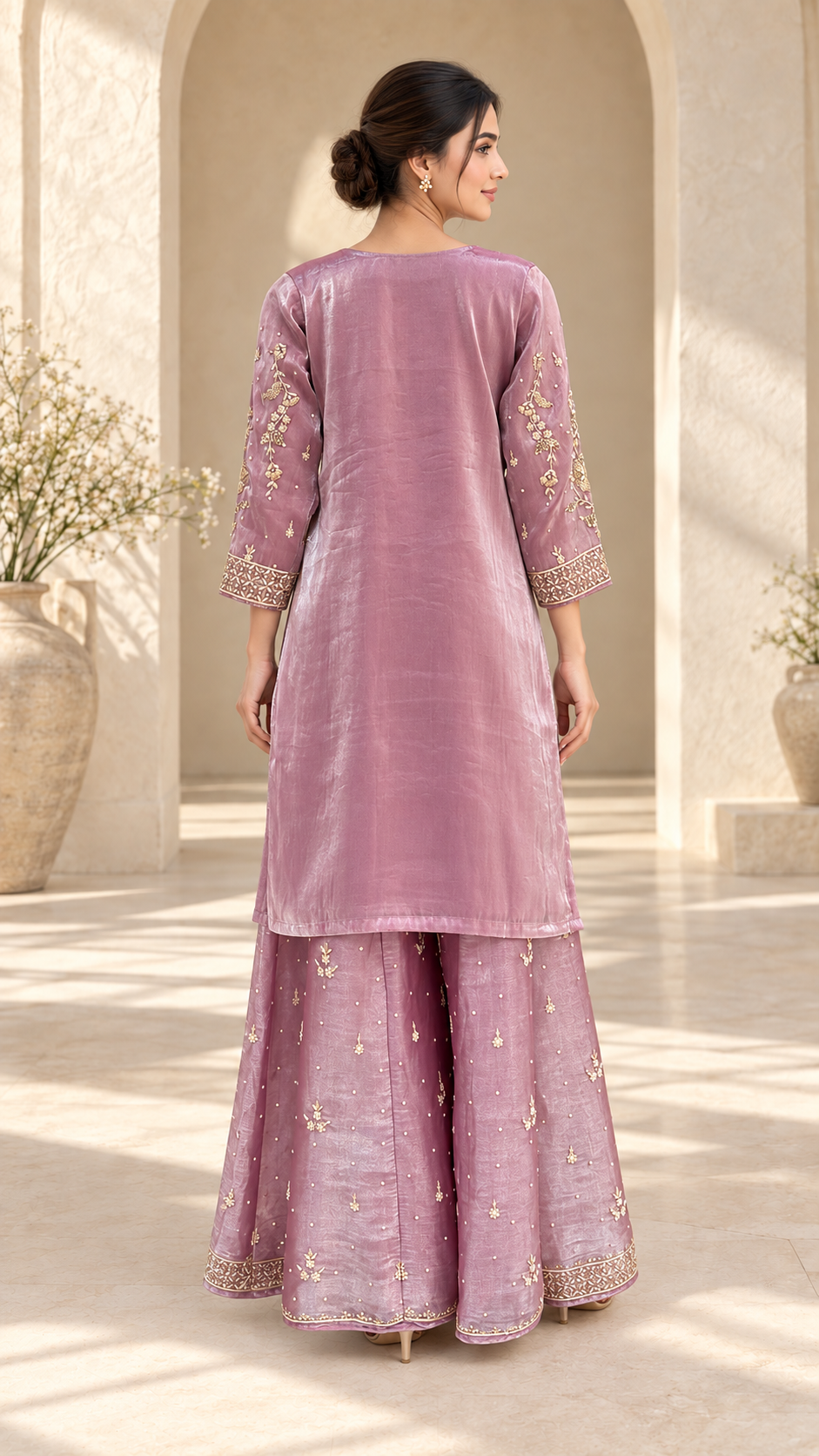 Elegant Mauve Sharara