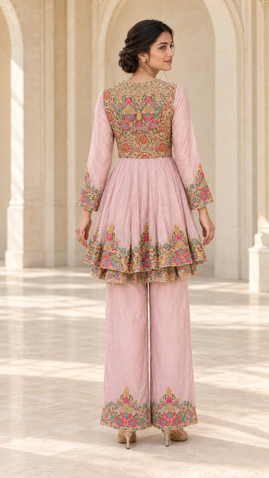 Blush Pink Indo western